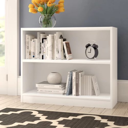 BERDIN - Classic Two Compartment Bookcase White