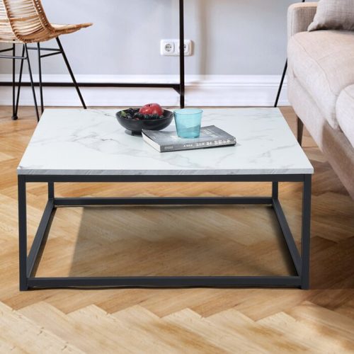 HULLARKA - Coffee Table with Black Metallic Frame