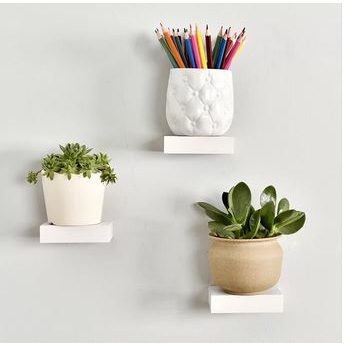 PONY - Wall Floating Shelf Set Three Piece White