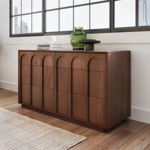 KEARY - Mid Century Inspired Chest of Six Drawers