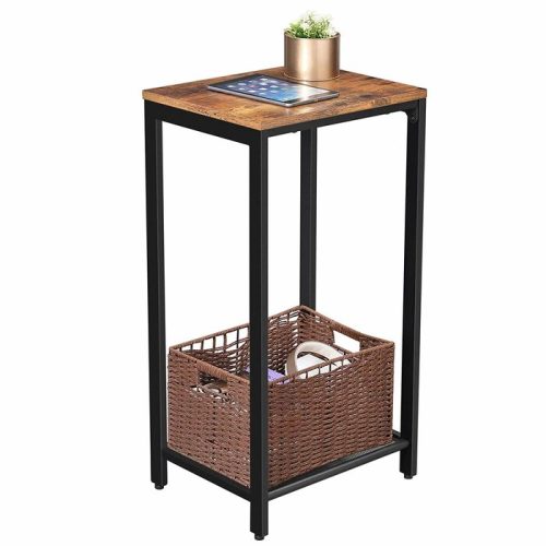 KIARA - Rectangular Black Metallic Frame End Table