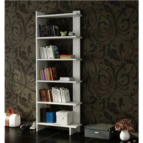 LABORO - Ladder Display Bookshelf White