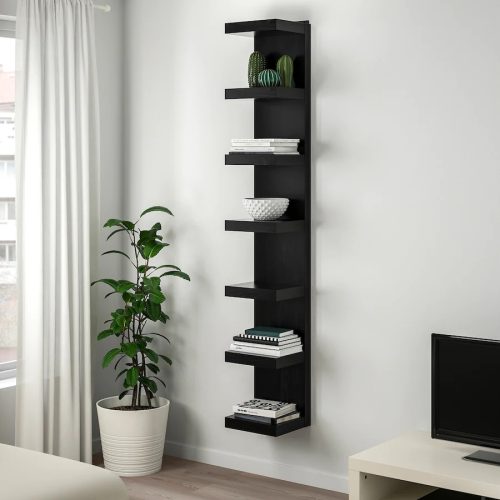 TANNED - Seven Tired Black Wall Shelf Unit