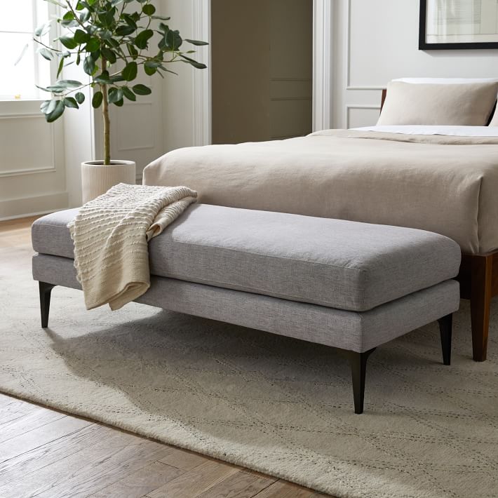 LAINA - Vintage Style Ottoman Bench