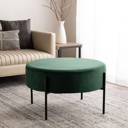 LARAVEL - Round cocktail ottoman