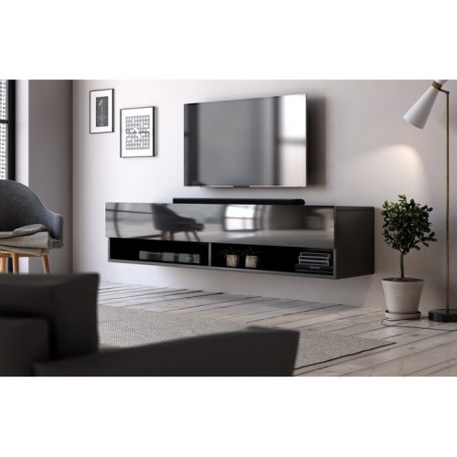 LUCAS - Black High Gloss Finish Floating TV Console