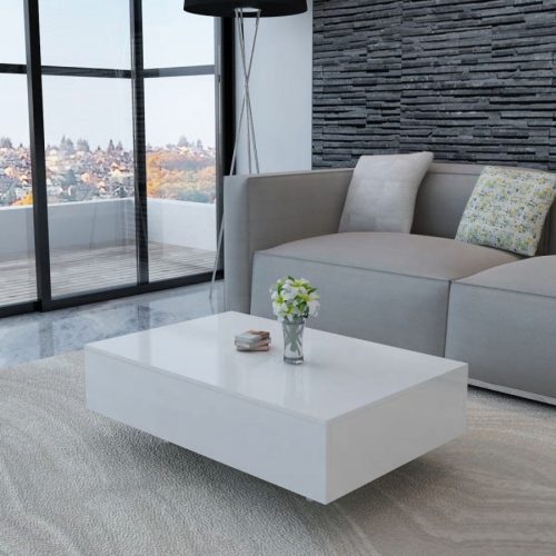 MELFED - White Glossy Coffee Table