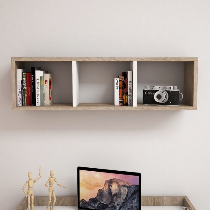 MYLAH - Compartment Style Floating Wall Shelf
