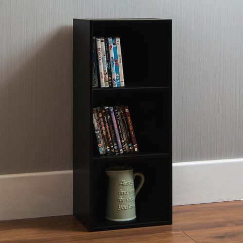 ALONZEY - Side Display Bookcase Black
