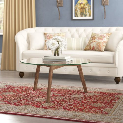 RANA - Round Glass Top Coffee Table
