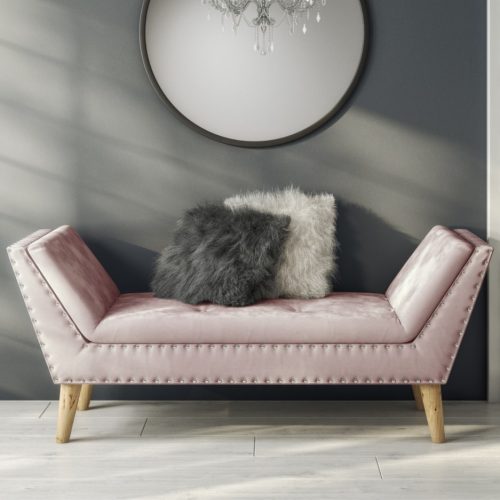 AROSSIRE - Baby Blush Pink Bench Seat