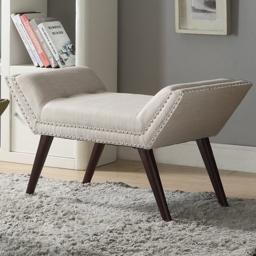 SWARALL - Bench with Nailhead Trim