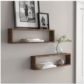 HAMPERED - DIY Floating Long Box Two Piece Wall Shelf Set