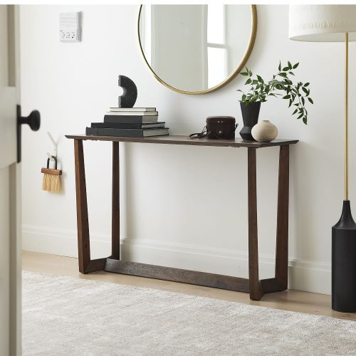 JOSIE - Dark Brown Polish Finish Console Table