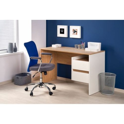 TOMMY - White & Oak Brown Modern Work Desk