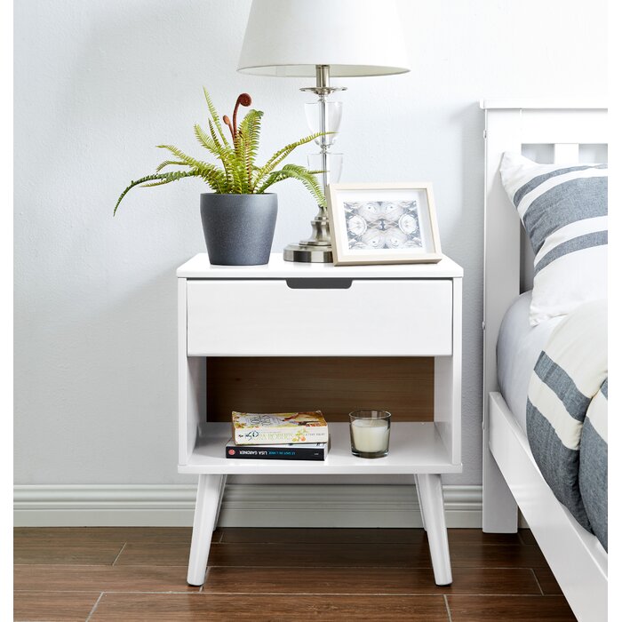 WILMA - Side Table with Drawer & Shelf