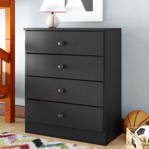 YUOM - Black Four Drawer Side dresser
