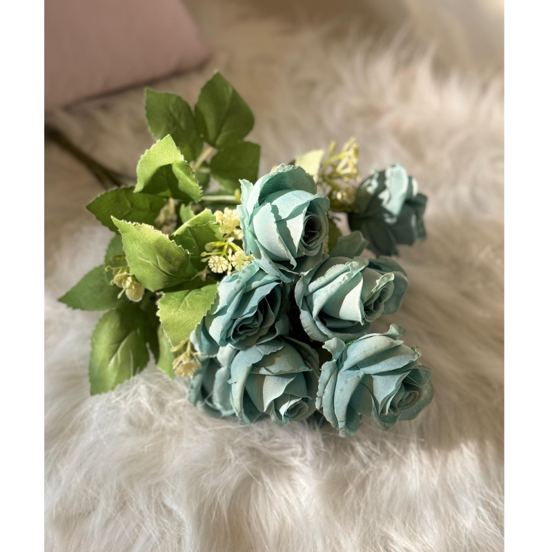 BLUE ROSE - Decorative Artificial Flower Stem