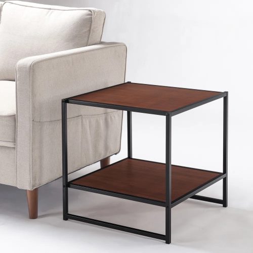 BERVE - Black Metallic Frame End Table