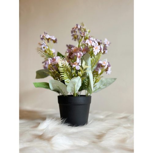 PURPLE BLOOM - Decorative Flower Planter With Pot