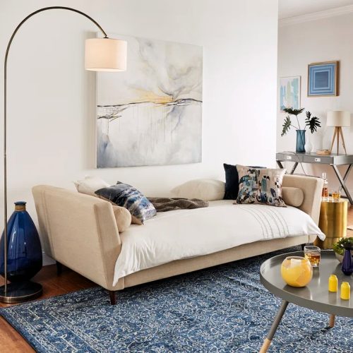 CRUX - Beige Tone Flared Arms Daybed