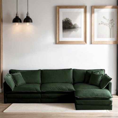VERDANT - L Shaped Four Seater Sofa with Ottoman