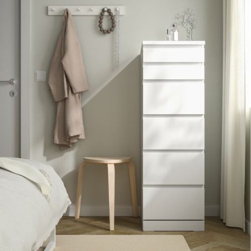 SERENADE - Chest of 6 Drawers with Integrated Mirror on Top