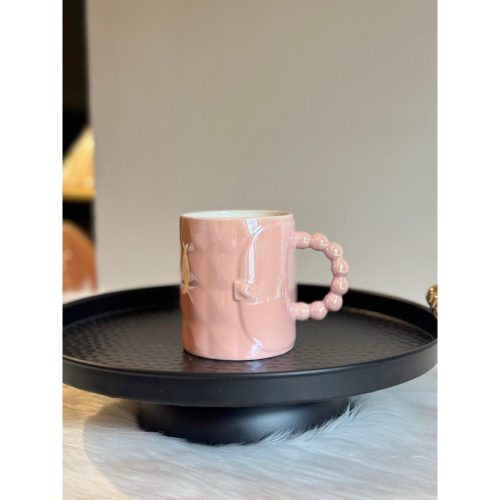 BEADBLUSH - Glossy Finish Ceramic Pink Mug
