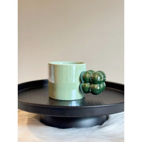 BREEZE - Glossy Mint Green Ceramic Mug With Bubble Handle