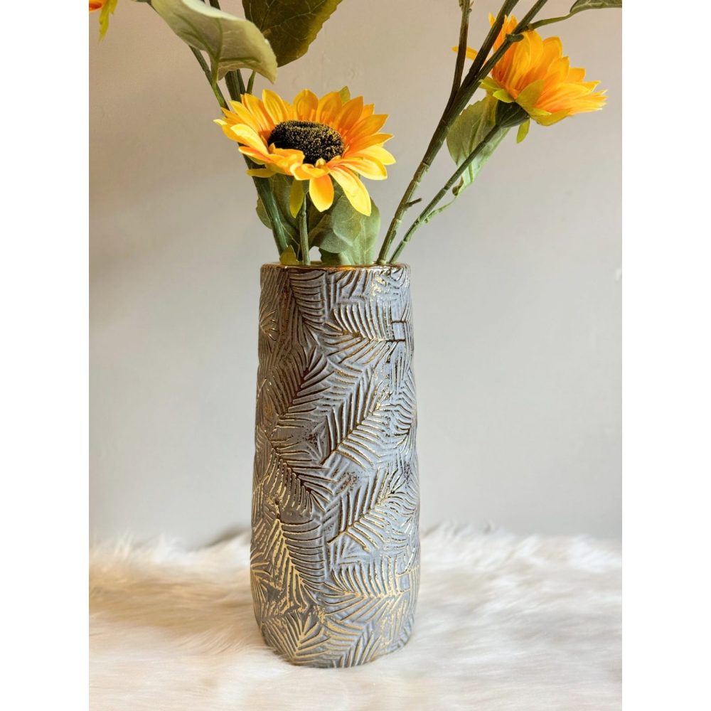 CELESTIAL - Decorative Ceramic Vase Grey