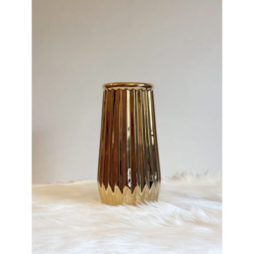 VOSS - Golden Ceramic Vase