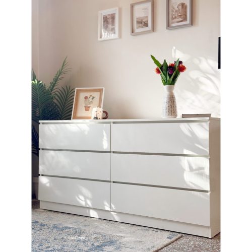 ROVE - White Sleek Chest of Six Drawers