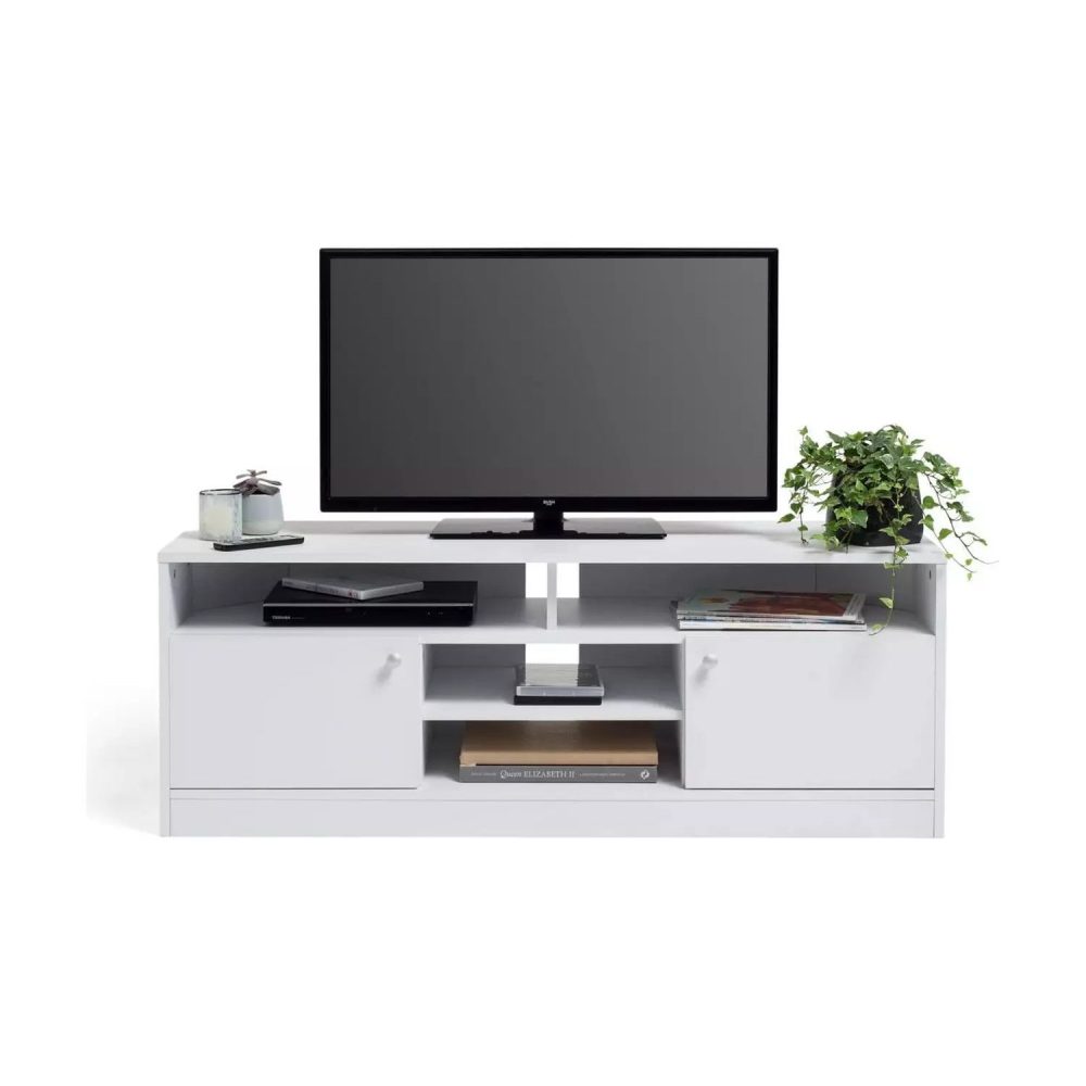 BITTE - White Corner TV Console