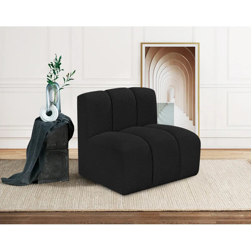 STELLER - Black Arm less Sofa Chair