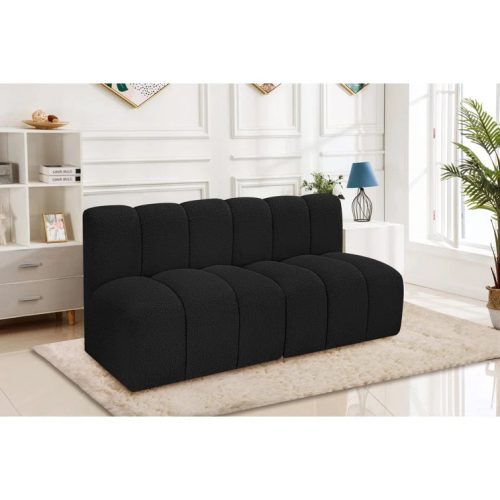 RADIANT - Black Arm Less Two Seater Couch