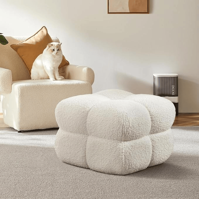 TRUFFLE - White Cloud Shaped Footrest Stool