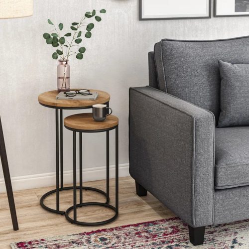 VELOUR - Industrial Style Nesting Table Set