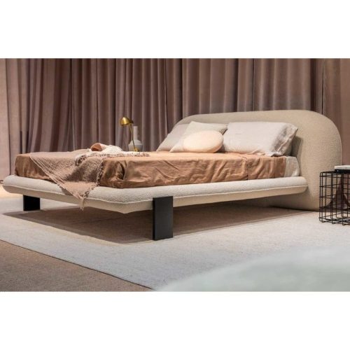 HUTCH - Beige and Black Two Leg King Size Bed