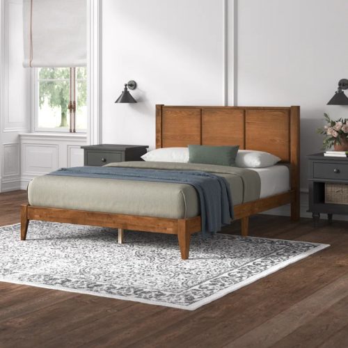 FLEUR - Retro Style Dark Brown Queen Size Teen Bed