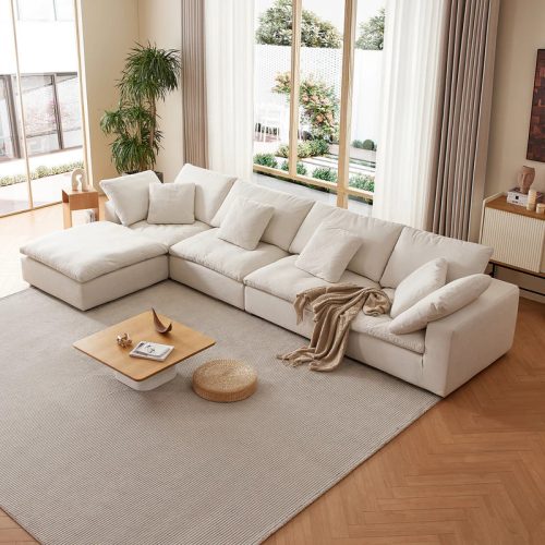 AVALO - Urban Style White Sectional Sofa