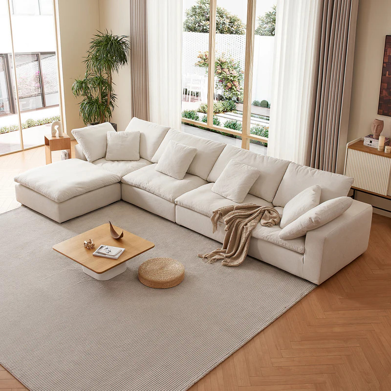 AVALO - Urban Style White Sectional Sofa