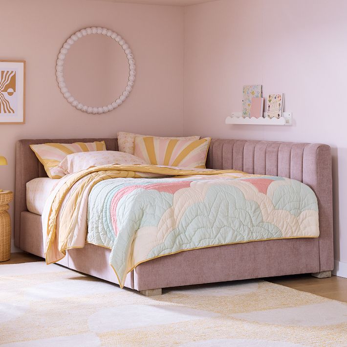 SIENNA - Contemporary Style Corner Teen Bed In Pink