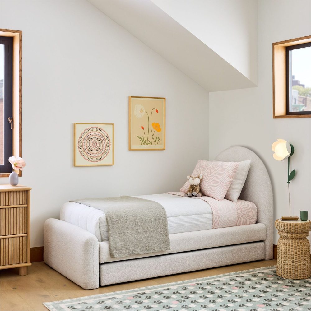 LINEA - Round Headboard Style Grey Teen Bed