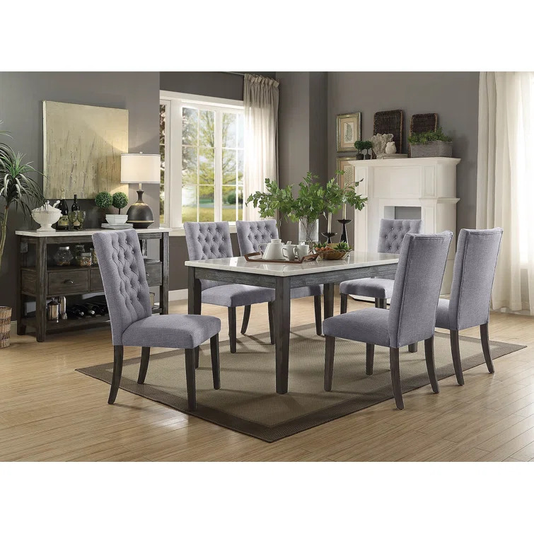 BLANQOR - Mid Century Modern Style Dining Table Set