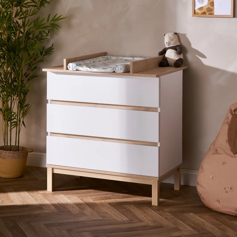 CHERUB - White & Oak Brown Scandinavian Style Changing Table
