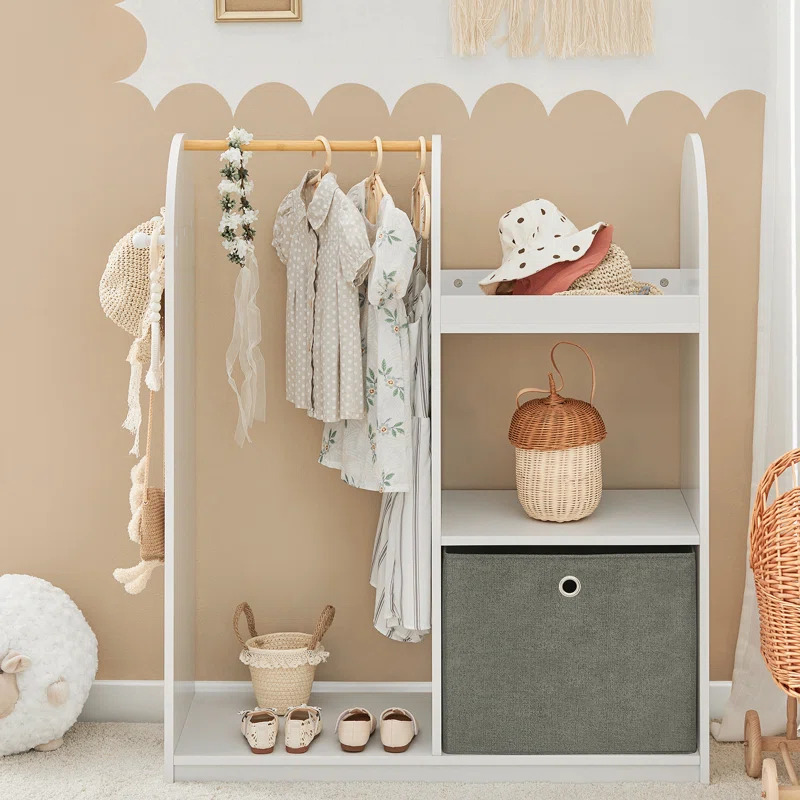 CARVER - Open Shelf White Kids Dress Up Unit