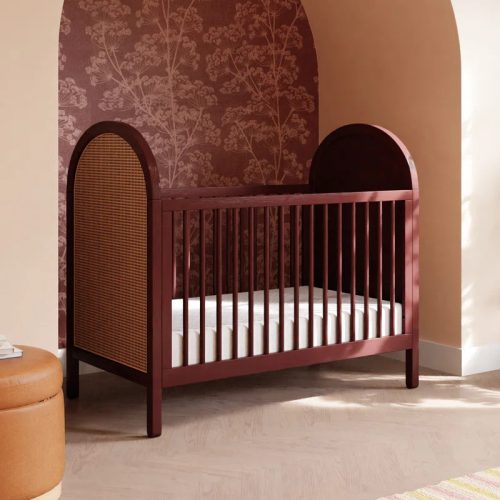 SOLENE - Bohemian Style Maroon Baby Crib