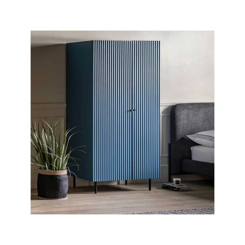 SEABOURNE - Blue Scalloped Door Kids Cupboard