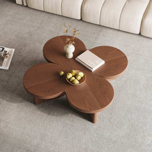 WINK - Flower Shape polish finish Coffee Table Set