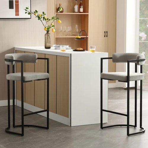 SABLE - Industrial Style Metallic Frame Bar Chair